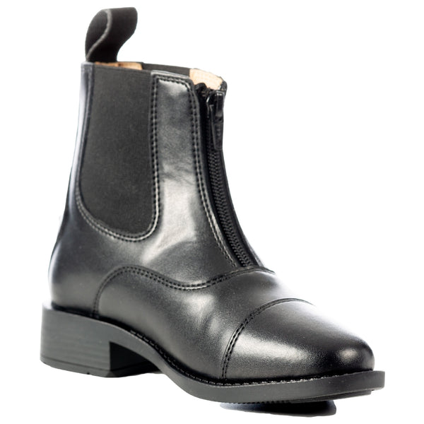 E38003 Equinavia Kids Tilda Synthetic Zip Paddock Boots - Black