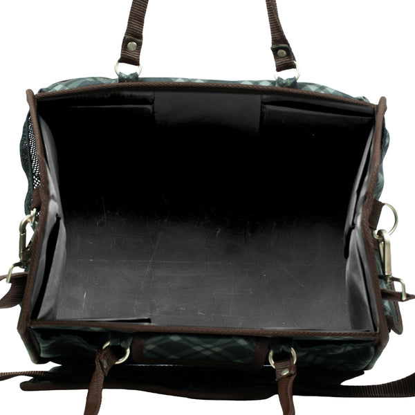 E44010-TGR/LPGR Equinavia Darby Large Collapsible Grooming Tote - Thyme / Lily Pad