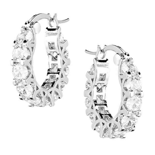 ER5639 Montana Silversmiths Dazzling Delight Hoop CZ Earrings