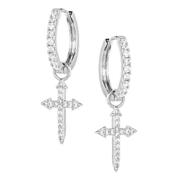 ER5642 Montana Silversmiths Devotion Cross Earrings