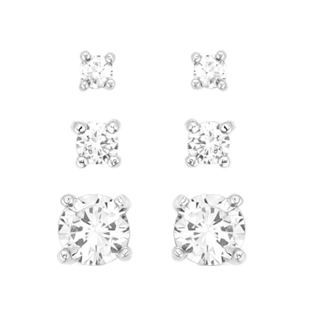 ER5646 Montana Silversmiths Shine Bright Triple CZ Earrings