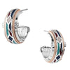 ER5690 Montana Silversmiths Western Mosaic Hoop Earrings