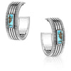 ER6111 Montana Silversmiths Turquoise Sky Hoop Earrings