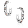 ER6114 Montana Silversmiths Western Sands Hoop Earrings