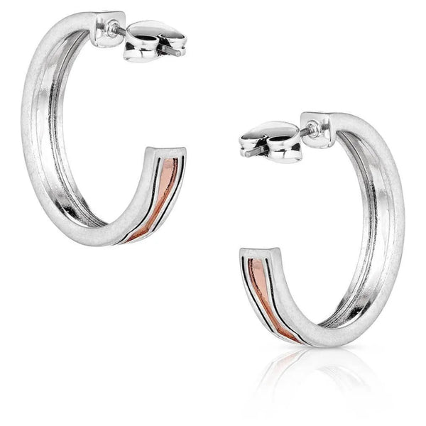 ER6114 Montana Silversmiths Western Sands Hoop Earrings