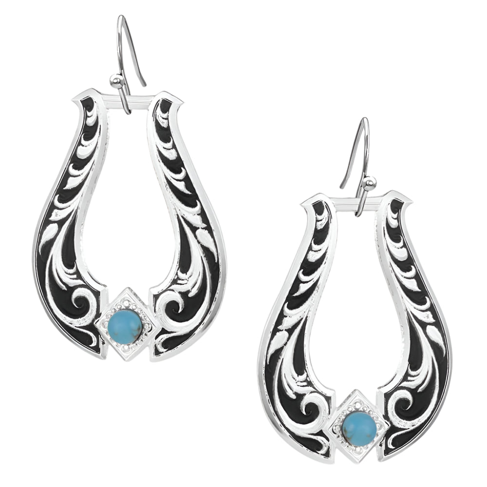 ER6166 Montana Silversmiths Callie's Turquoise Trail Earrings