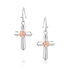 ER6206 Montana Silversmiths Bountiful Blessing Cross Earrings