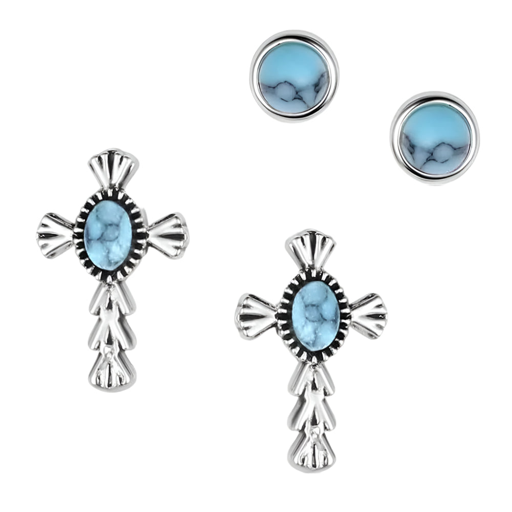 ER6319 Montana Silversmiths Unbroken Faith Earring Set