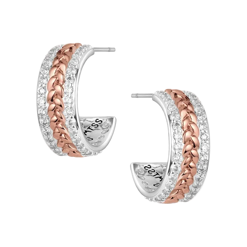 ER6446 Montana Silversmiths High Prairie Hoop Earrings