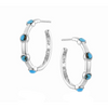 ER6546 Montana Silversmiths Gentle Rain Turquoise Hoop Earrings