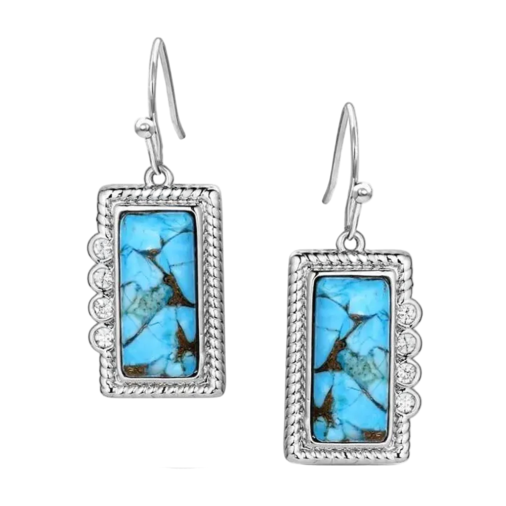 ER6550 Montana Silversmiths Summer Rain Turquoise Earrings