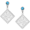 ER6584 Montana Silversmiths Western Darling Turquoise Earrings