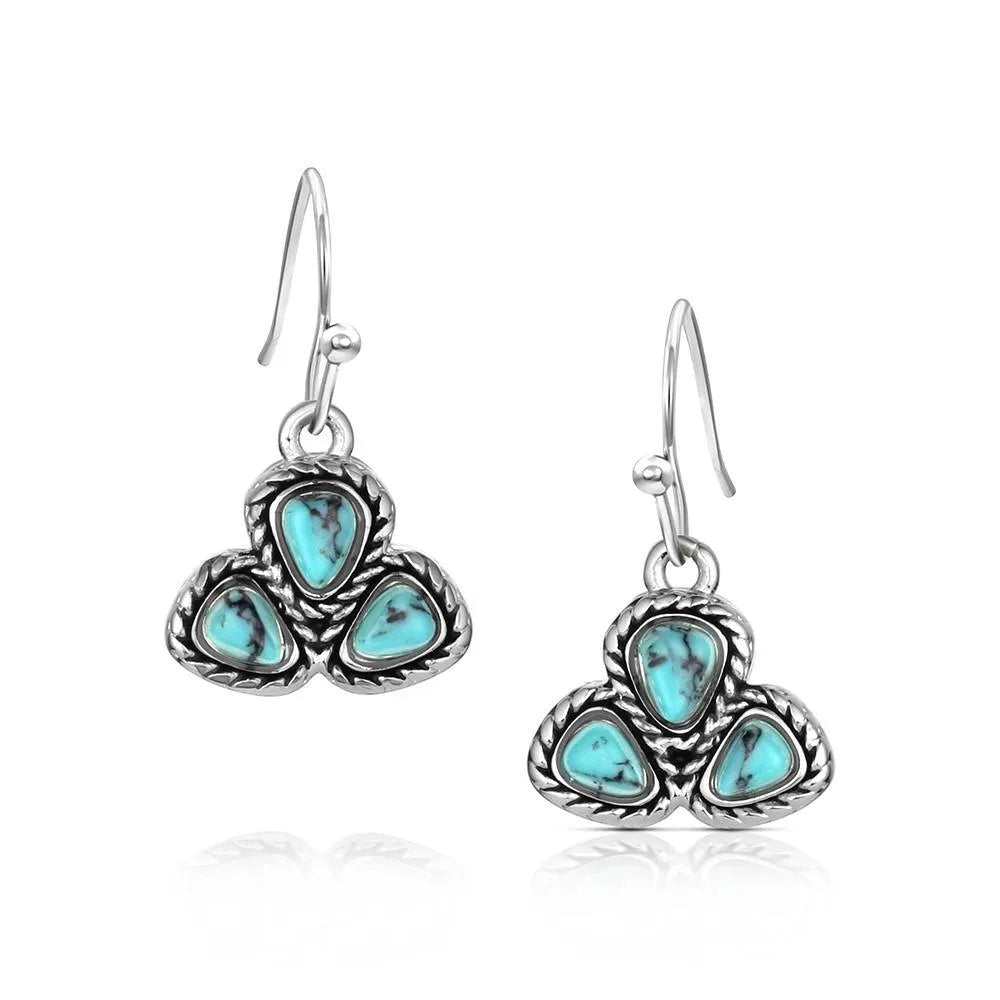 ER6609 Montana Silversmiths Dakota Skies Turquoise Earrings