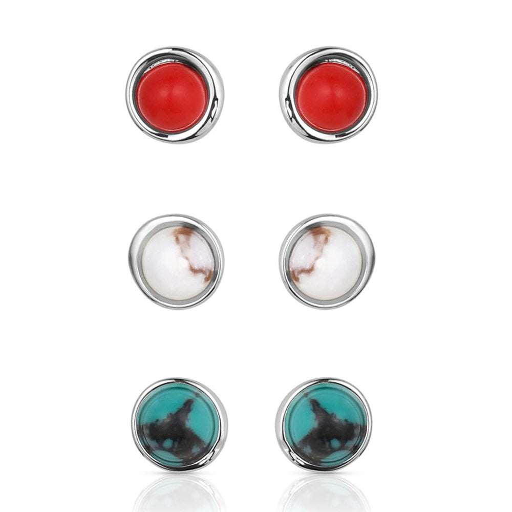 ER6612 Montana Silversmiths Patriotic Post Earring Set