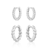 ER6613 Montana Silversmiths Twisted Up Hoop Earring Set