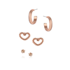 ER6677 Montana Silversmiths Hearts, Hoops and a Little Sparkle Earring Set