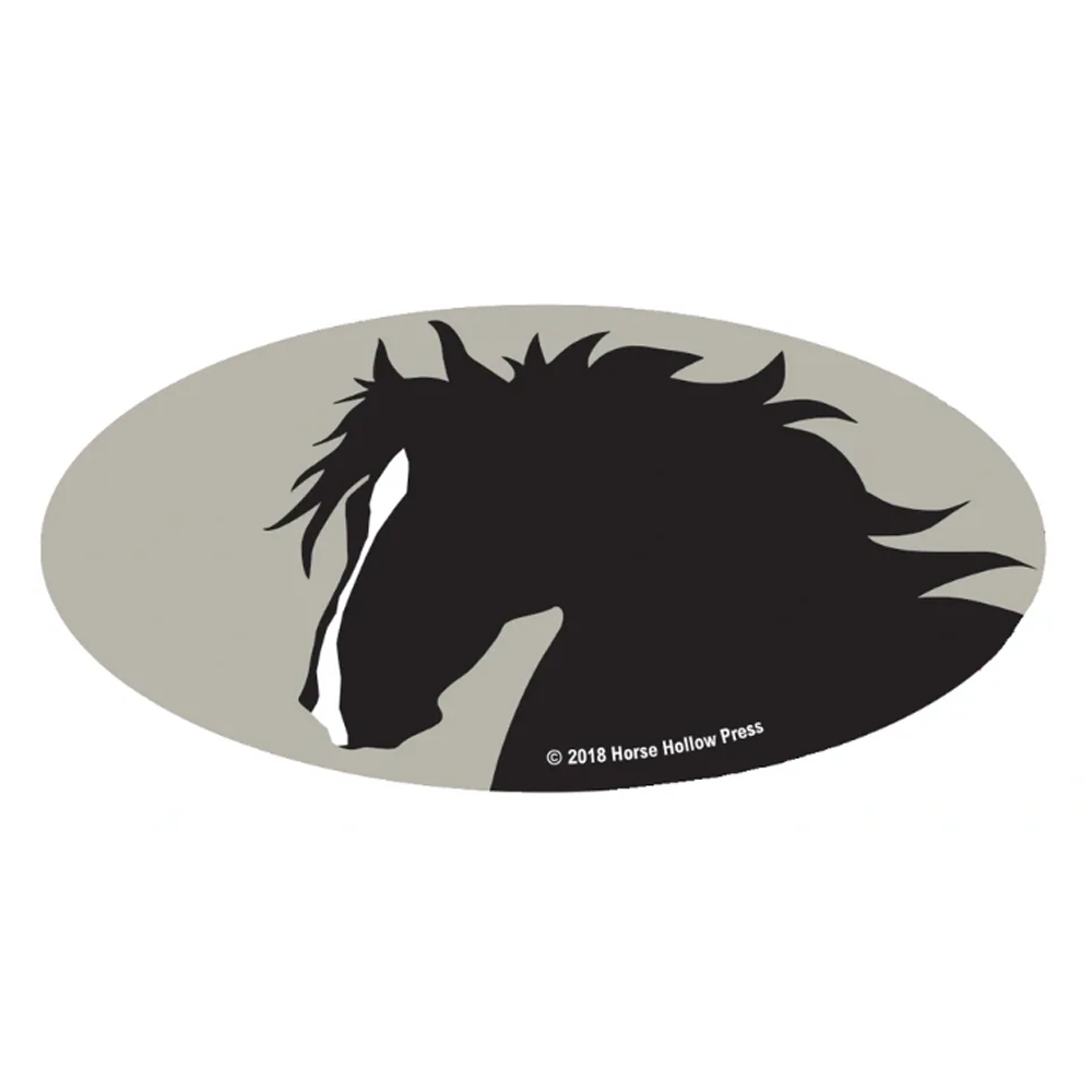 HS HH  Laptop, Cell Phone & Helmet Horse Sticker: Horse Head with Blaze