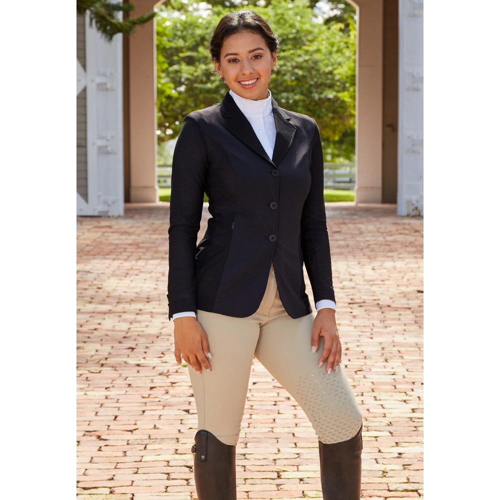 HR2010 RJ Classics Harmony Ladies' Black Mesh English Show Coat | The Wire Horse HR2010 RJ Classics Harmony Ladies' Black Mesh English Show Coat | The Wire Horse