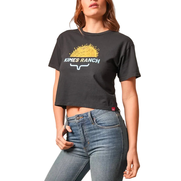 Kimes Ranch Women's Home Grown Cropped T-Shirt - Black