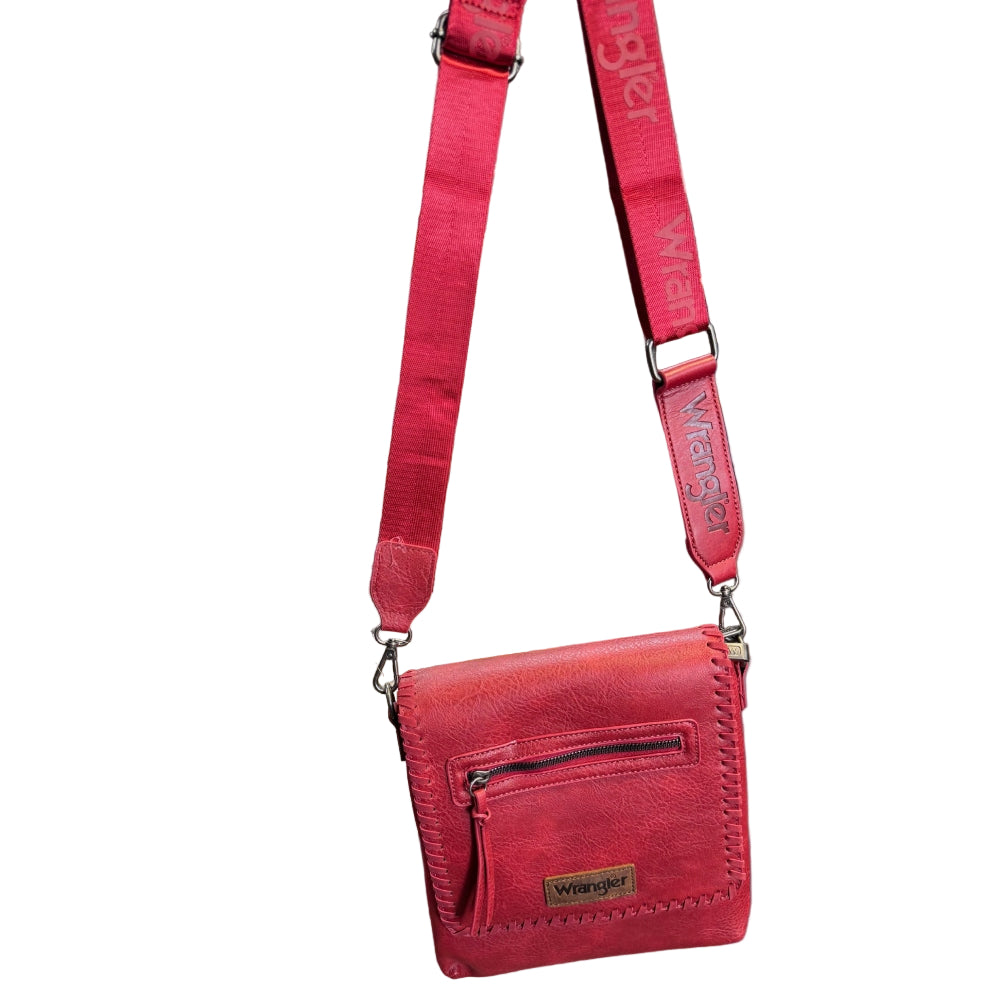 WRS-1016RD Wrangler Concealed Carry Crossbody Purse Bag - Red