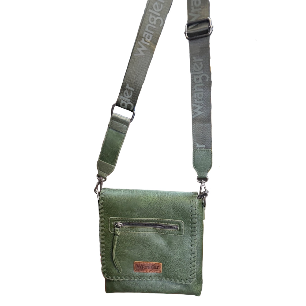 WRS-1015GDN Wrangler Concealed Carry Crossbody Purse Bag - Green