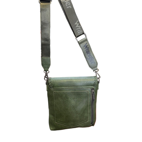 WRS-1015GDN Wrangler Concealed Carry Crossbody Purse Bag - Green