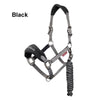 IT00826 Vogue Fleece Cushion Headcollar Halter & Lead Rope Set - Black