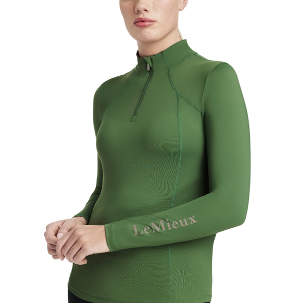 IT06791 LeMieux Women's Long Sleeve Classique Long Sleeve Base Layer - Hunter Green