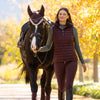 IT06968 LeMieux Loire Satin Fly Veil Hood Lycra Bonnet - Damson