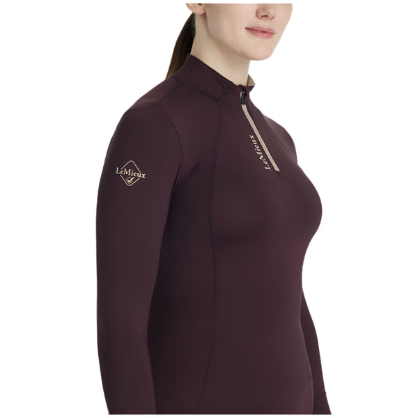 IT07156 LeMieux Women's Long Sleeve Classique Long Sleeve Base Layer - Damson