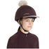 IT07229 LeMieux Classique Pom Hat Silk Helmet Cover - Damson