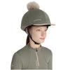 IT07233 LeMieux Classique Pom Hat Silk Helmet Cover - Rosemary
