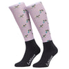 IT07303 LeMieux Adult Footsie Riding Boot Socks - Lilac Lucky Magpie