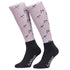 IT07303 LeMieux Adult Footsie Riding Boot Socks - Lilac Lucky Magpie