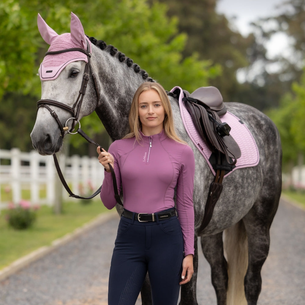 IT08217 LeMieux Women's Long Sleeve Classique Long Sleeve Base Layer - Mallow