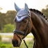 IT08282 LeMieux Loire Satin Fly Veil Hood Lycra Bonnet - Powder Blue