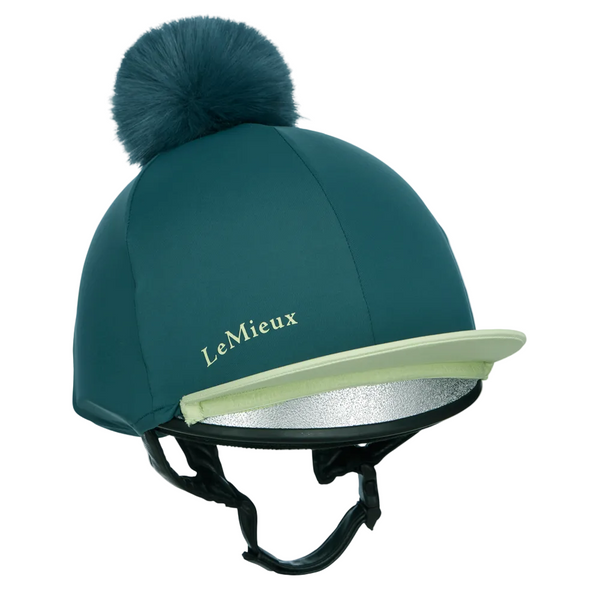 IT08521 LeMieux Classique Pom Hat Silk Helmet Cover - Jungle