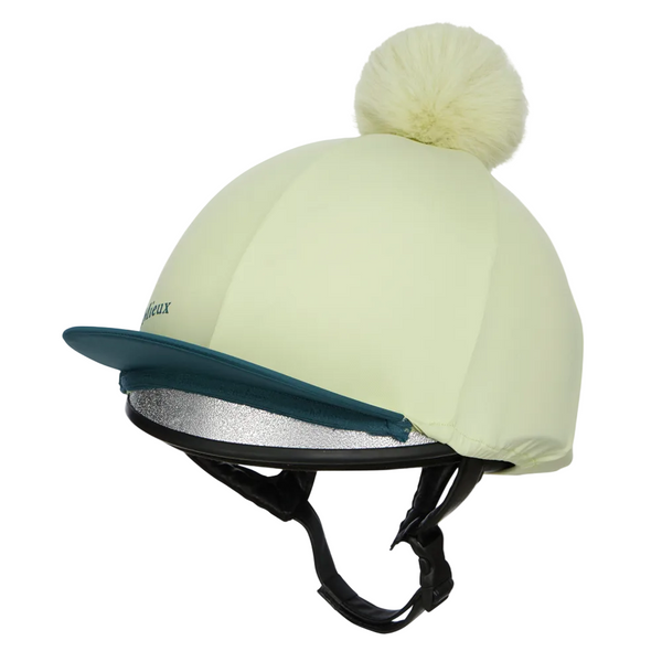 IT08525 LeMieux Classique Pom Hat Silk Helmet Cover - Macaron