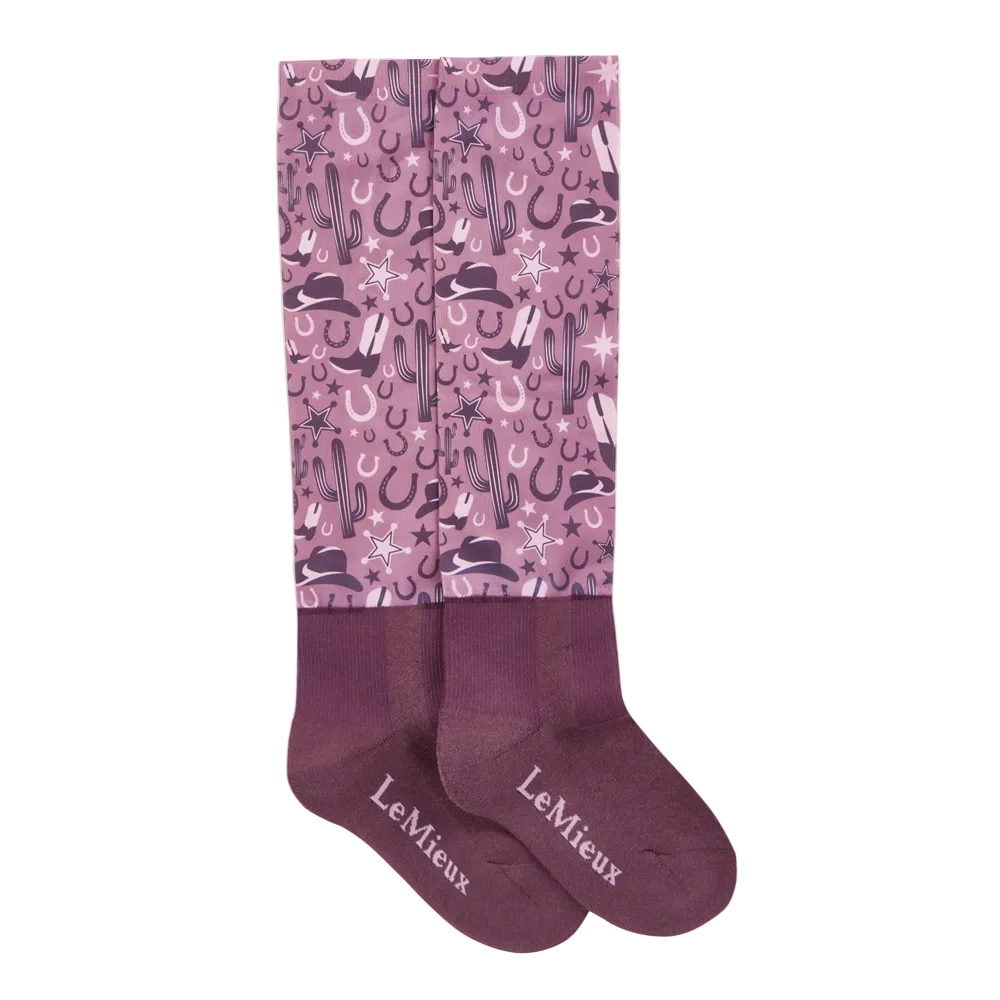 IT08548 LeMieux Adult Footsie Riding Boot Socks - Western Print