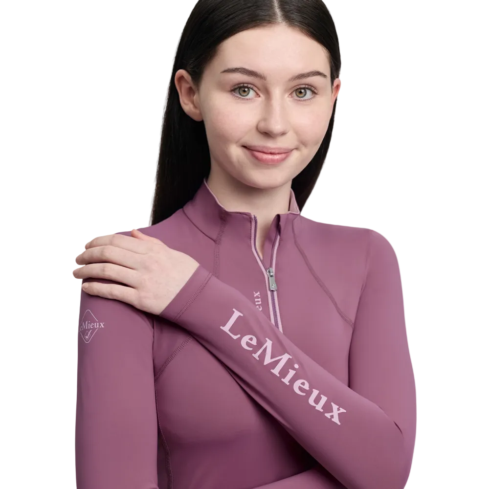 IT08585 LeMieux Young Rider Classique Base Layer Long Sleeve Shirt - Mallow