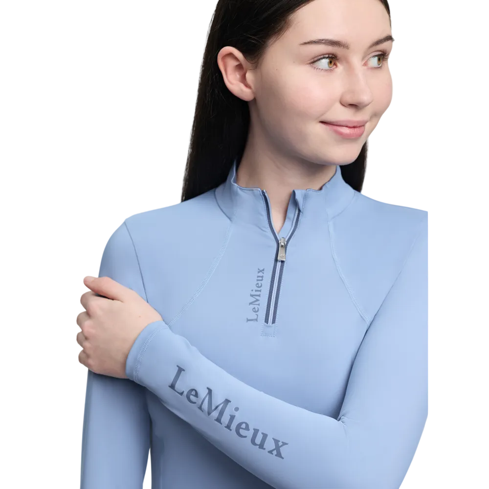 IT08586 LeMieux Young Rider Classique Base Layer Long Sleeve Shirt - Powder Blue