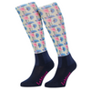 IT08785 LeMieux Adult Footsie Riding Boot Socks - Flamingo