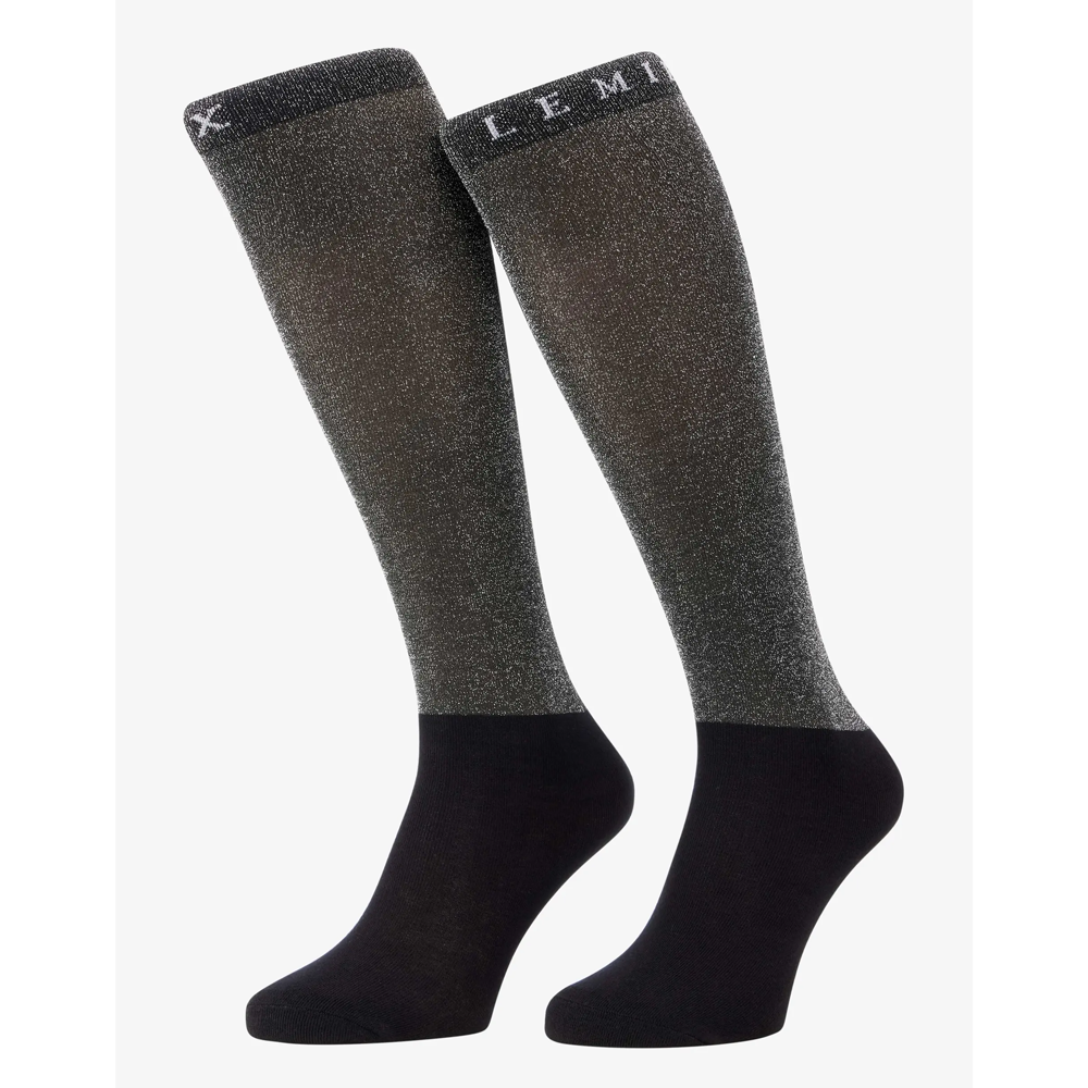 IT08818 LeMieux Brilliance Competition Socks - Sparkly Black