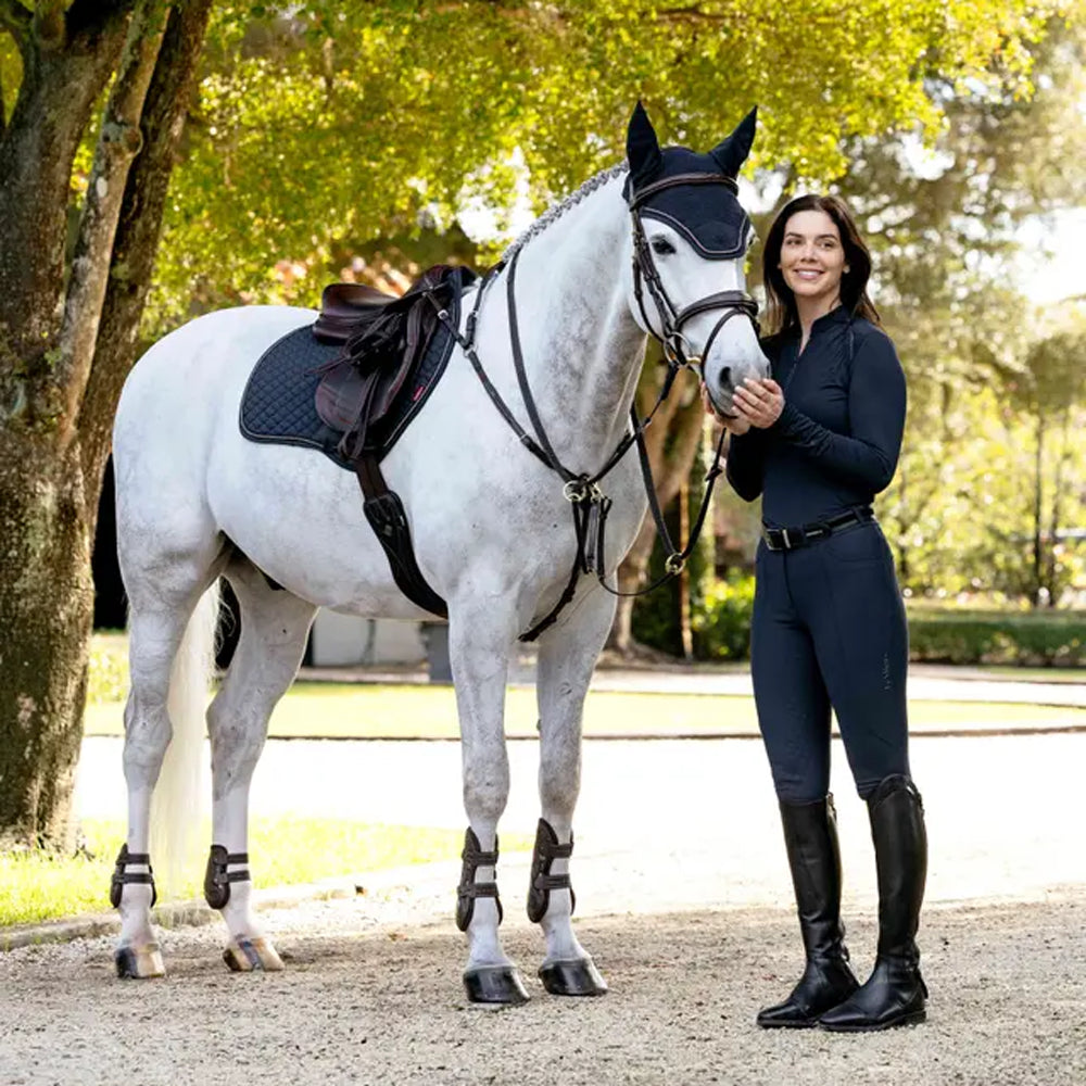 IT08950 LeMieux Brilliance Classic Close Contact Square Saddle Pad - Navy Large