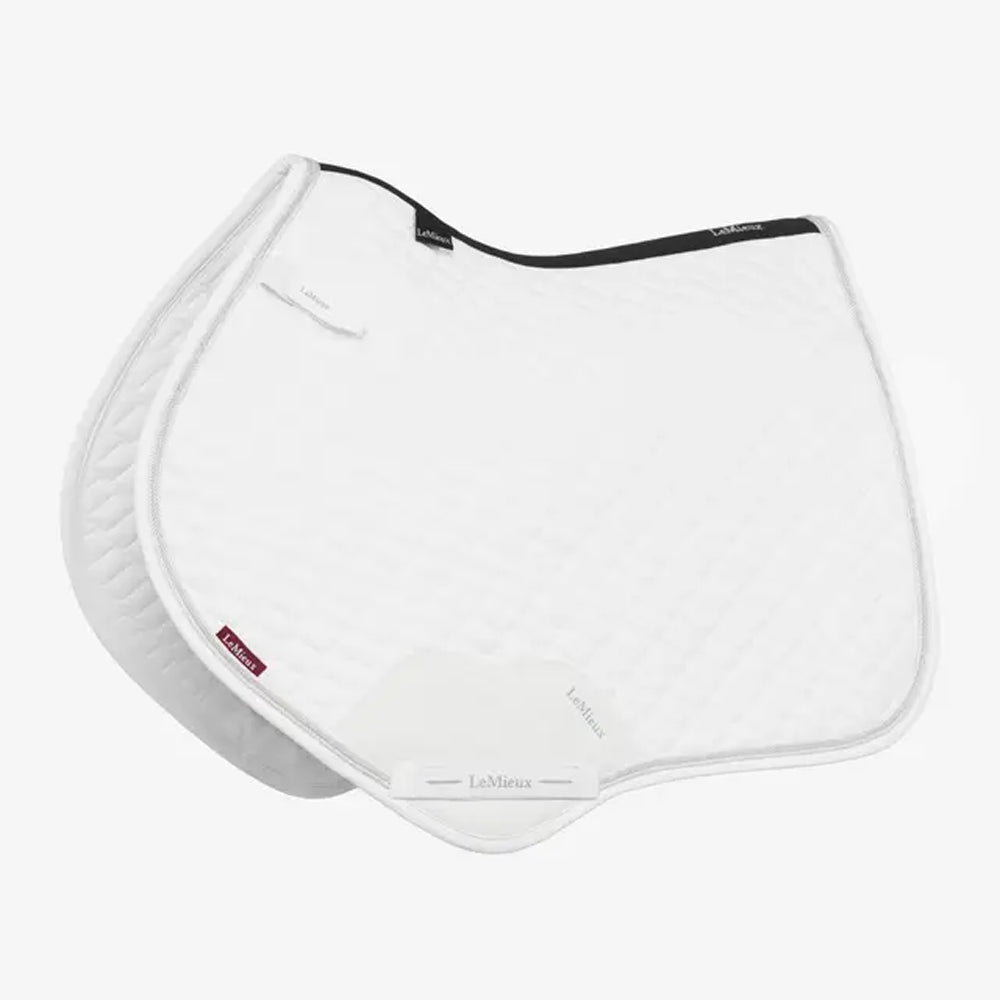 IT08951 LeMieux Brilliance Classic Close Contact Square Saddle Pad - White Large