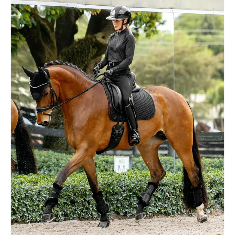 IT08952 LeMieux Brilliance Classic Dressage Square Saddle Pad - Black Large