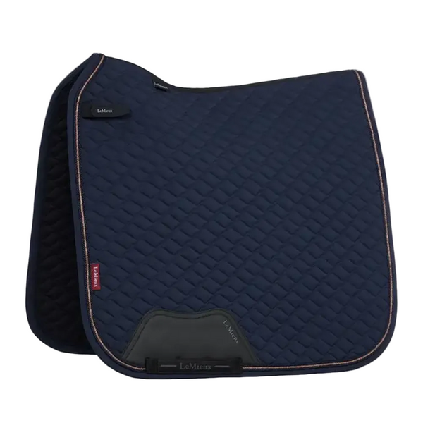 IT08954 LeMieux Brilliance Classic Dressage Square Saddle Pad - Navy Large