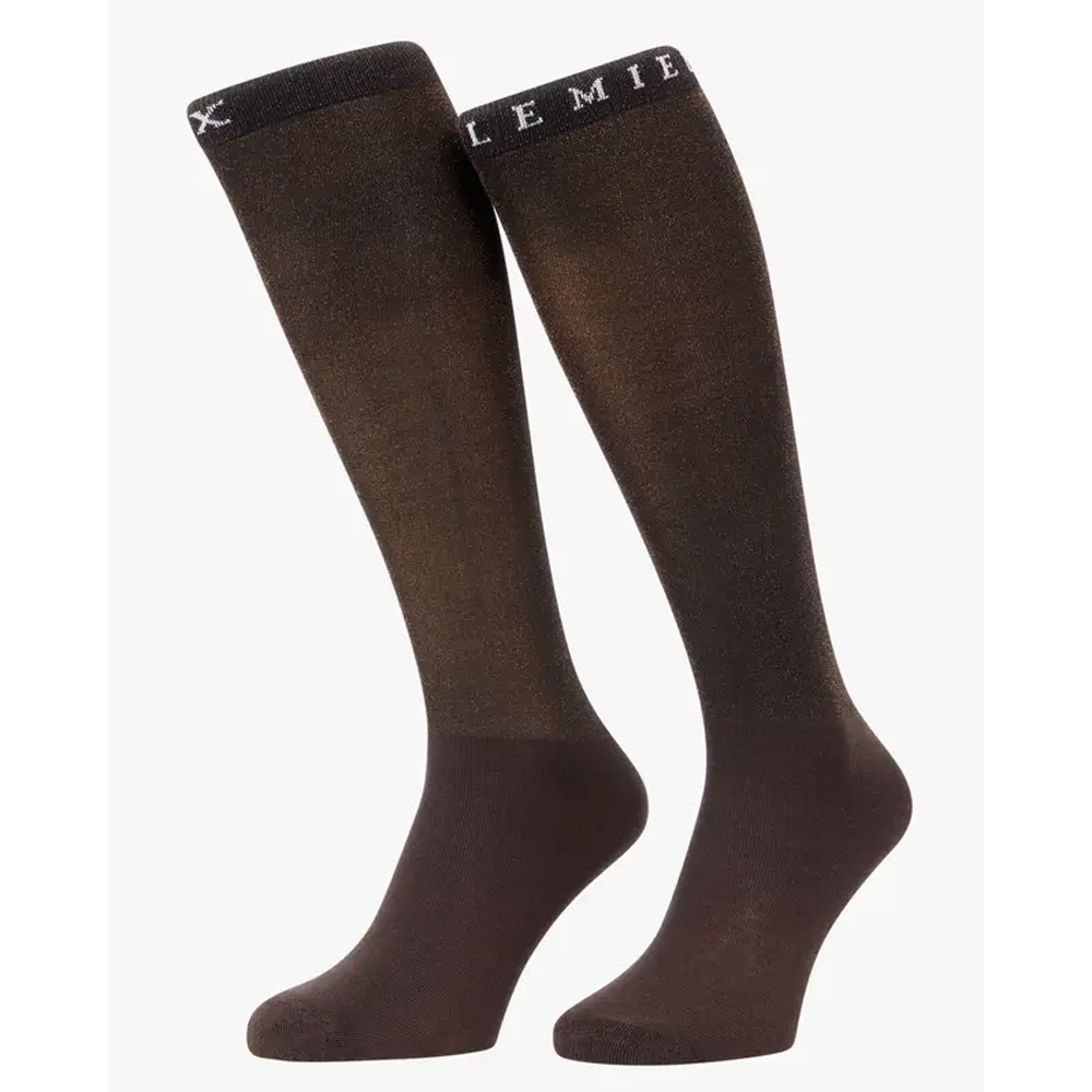 IT09158 LeMieux Brilliance Competition Socks - Sparkly Espresso