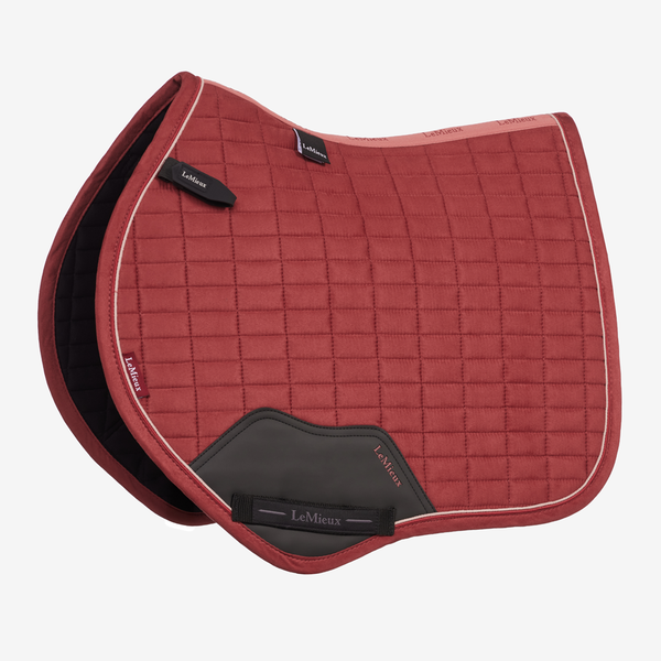 IT09162 LeMieux Close Contact Suede Square English Saddle Pad - Russet Large