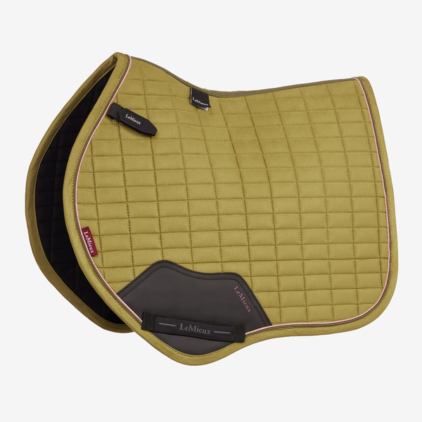 IT09163 LeMieux Close Contact Suede Square English Saddle Pad - Gooseberry Large